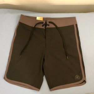 Prana High Seas Boardshort, Black, NWT - Size 28